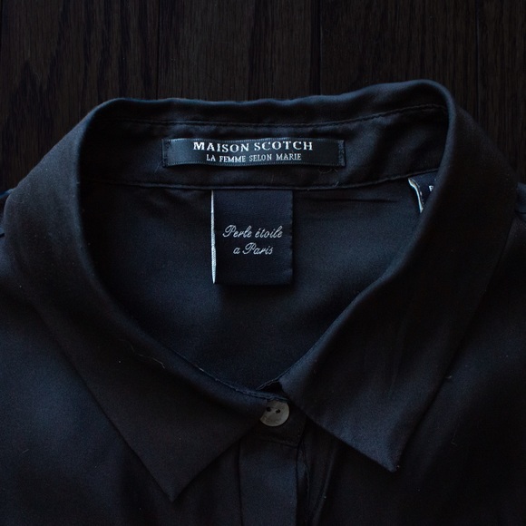 SCOTCH & SODA SLEEVELESS BLOUSE | BLACK | SIZE PETITE (XS) - Picture 2 of 6